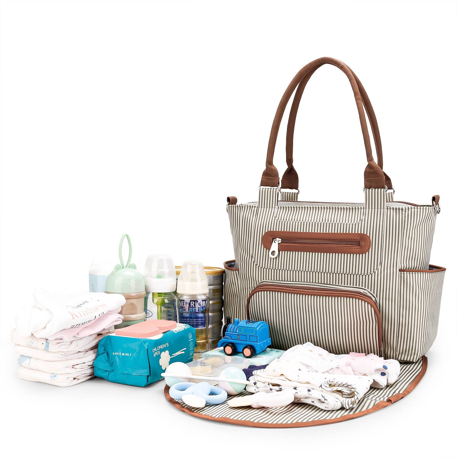 Polyester portable diaper tote bag set 12